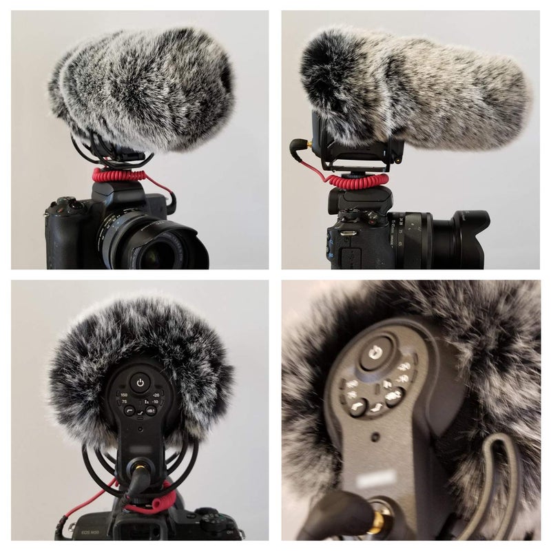 SUNMON غطاء رياح فروي SUNMON ميكروفون، VMP+ غطاء رياح متوافق مع ميكروفون كاميرا Rode VideoMic Pro+ Plus - Image 4